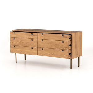 Carlisle 6 Drawer Dresser-Natural Oak