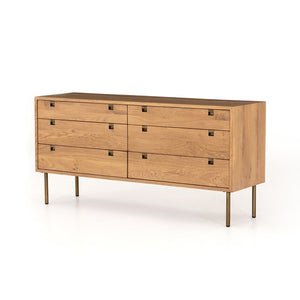 Carlisle 6 Drawer Dresser-Natural Oak