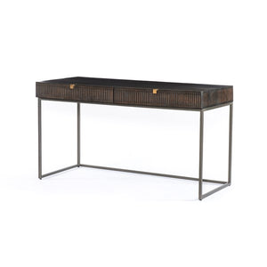 Kelby Writing Desk-Carved Vintage Brown