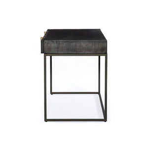 Kelby Writing Desk-Carved Vintage Brown