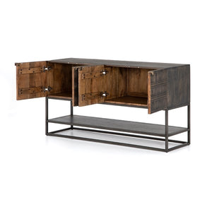 Kelby Small Media Console-Vintage Brown
