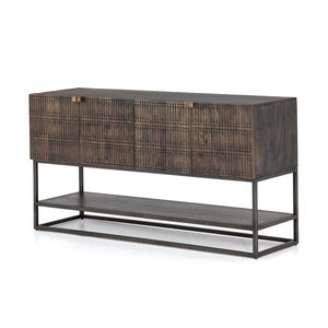 Kelby Small Media Console-Vintage Brown