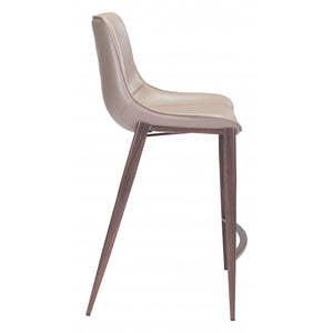 Magnus Counter Chair Gray & Walnut (Set of 2) - Gray & Walnut