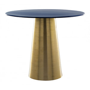 Reo Side Table - Dark Blue & Gold