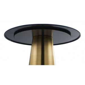 Reo Side Table - Dark Blue & Gold