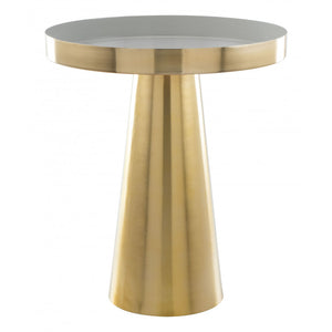 Nova Side Table  - White & Gold