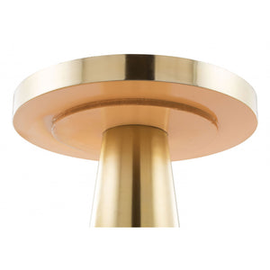 Nova Side Table  - White & Gold