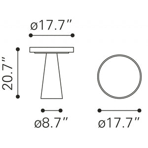 Nova Side Table  - White & Gold