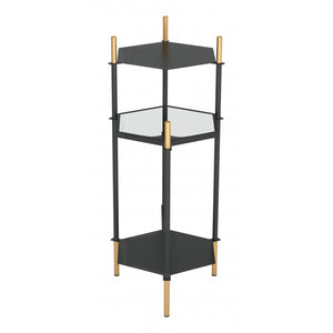 William Side Table - Gold & Black