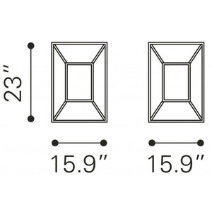 Canyon Side Table  - Clear & Gold