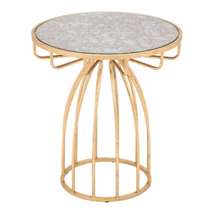 Silo Side Table  - Mirror & Gold