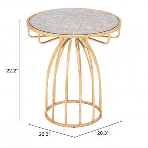Silo Side Table  - Mirror & Gold