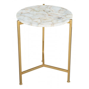 Haru Side Table  - Agate & Gold