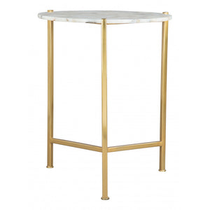 Haru Side Table  - Agate & Gold