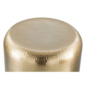 Cannon Side Table  - Clear & Gold