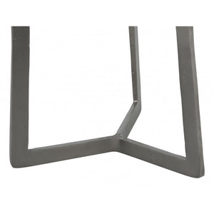 Rand Side Table  - White Marble & Black