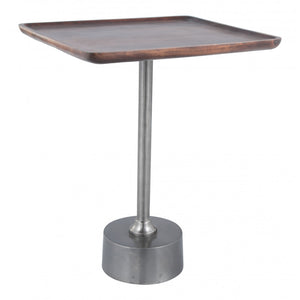 Terra Side Table  - Wood & Black