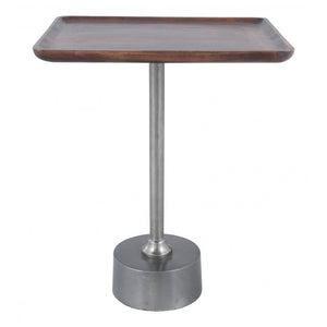 Terra Side Table  - Wood & Black