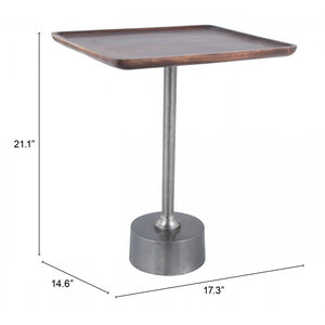 Terra Side Table  - Wood & Black