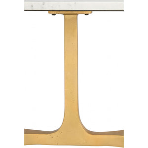 Clement Side Table  - White Marble & Gold