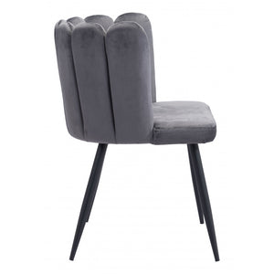 Adele Chair Gray  (Set of 2) - Dark Gray