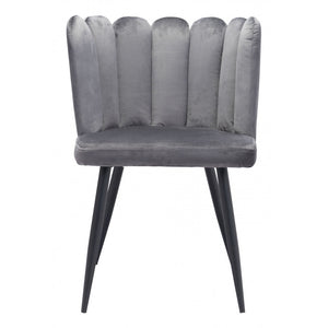 Adele Chair Gray  (Set of 2) - Dark Gray