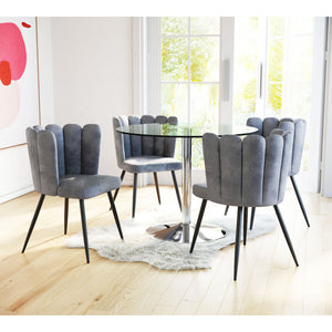 Adele Chair Gray  (Set of 2) - Dark Gray
