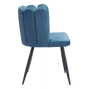 Adele Chair Blue  (Set of 2) - Steel Blue
