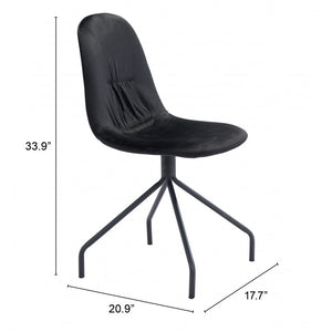 Slope Chair Black  (Set of 2) - Black