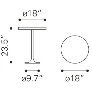 Cluster Side Table  - White & Gold