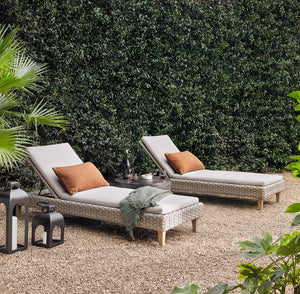 Basil Outdoor End Table-Aged Grey