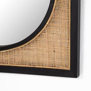 Candon Floor Mirror-Ebony Black