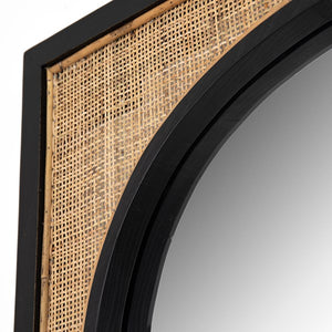 Candon Floor Mirror-Ebony Black