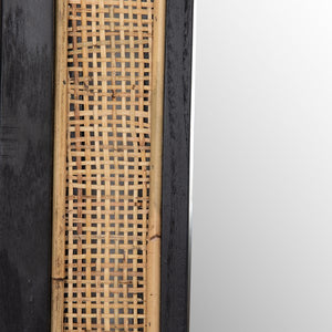 Candon Floor Mirror-Ebony Black