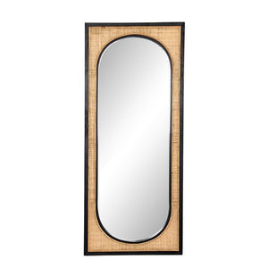 Candon Floor Mirror-Ebony Black