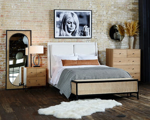 Candon Floor Mirror-Ebony Black