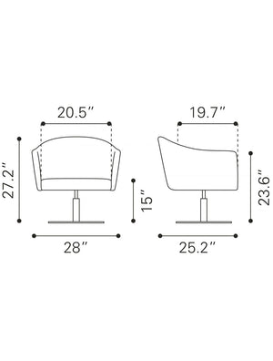 Justin Accent Chair Gray