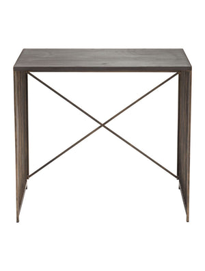 Zemo Desk Gray & Antique Gold