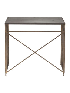 Zemo Desk Gray & Antique Gold