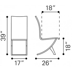 Delfin Dining Chair Espresso (Set of 2) - Espresso