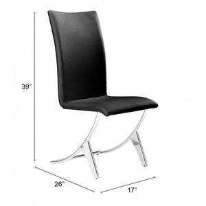 Delfin Dining Chair Black (Set of 2) - Black