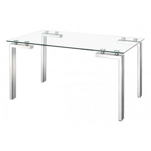Roca Dining Table Stainless Steel - Polished Stainless Steel