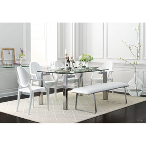 Roca Dining Table Stainless Steel - Polished Stainless Steel