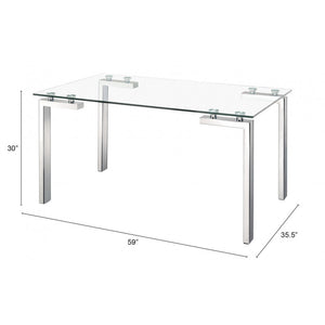 Roca Dining Table Stainless Steel - Polished Stainless Steel