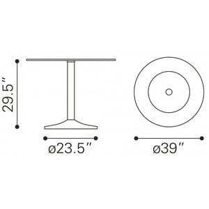Galaxy Dining Table Chrome - Chrome