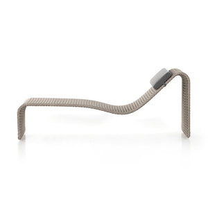 PAIGE OUTDOOR WOVEN CHAISE-WEATHERED BROWN