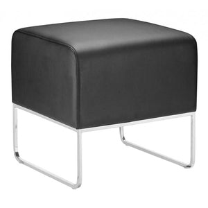 Plush Ottoman Black - Black