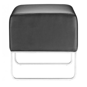 Plush Ottoman Black - Black