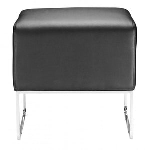 Plush Ottoman Black - Black