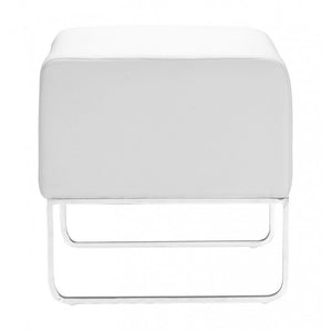 Plush Ottoman White - White